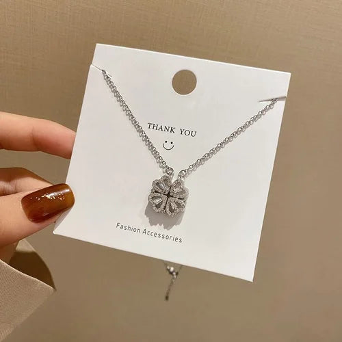 Four Heart Clover Necklace
