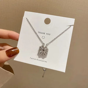 Four Heart Clover Necklace