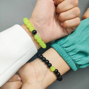 green & black beads bracelet pack of 2