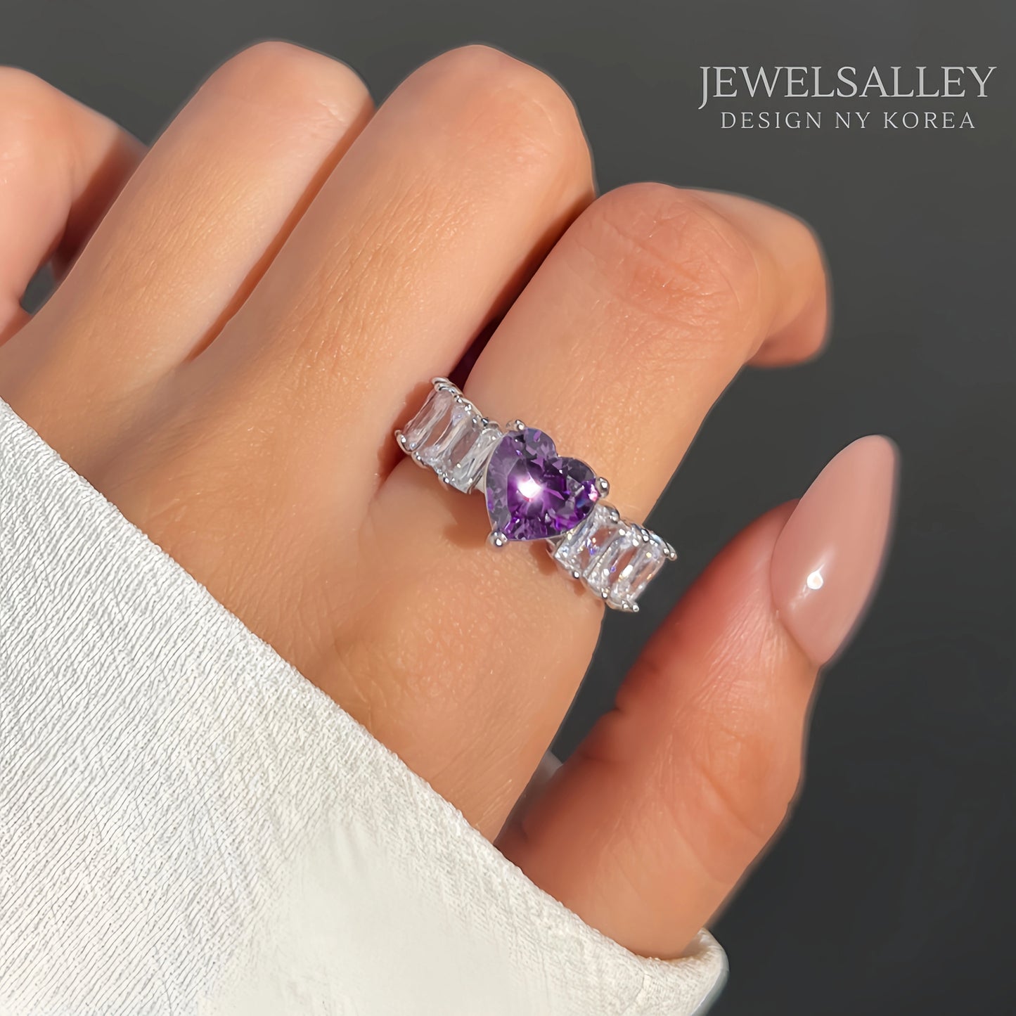 Purple Frozen Zirconia Ring