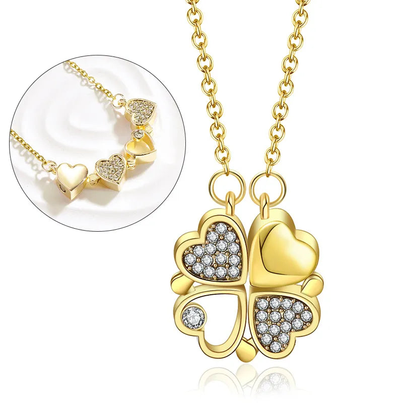 Send Golden Heart Necklace Gift Online, Rs.999 | FlowerAura