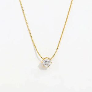 Dainty Diamond Necklace - 18K Gold Plated