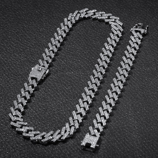 Iced out Combo chain + bracelet (pack of 2)