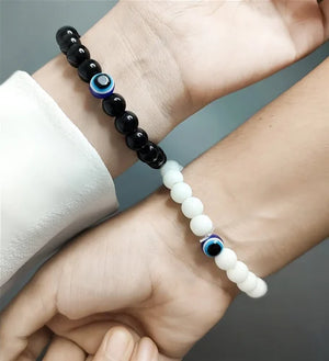 black & white evil eye beads bracelets