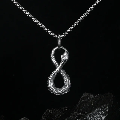 Infinity snake pendant