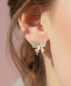 Butterfly stud earrings