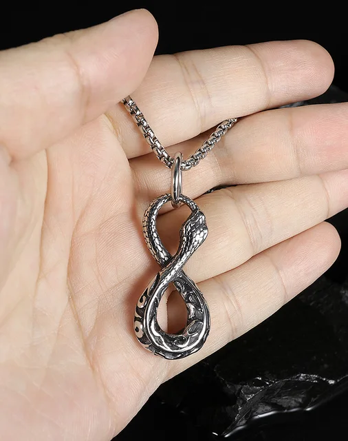 Infinity snake pendant