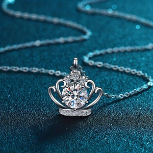 Cz crown necklace