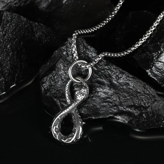 Infinity snake pendant