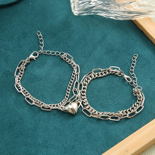 Heart Magnetic Couple Bracelet