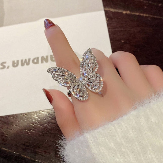 AD Butterfly Adjustable Ring (Copper Base)