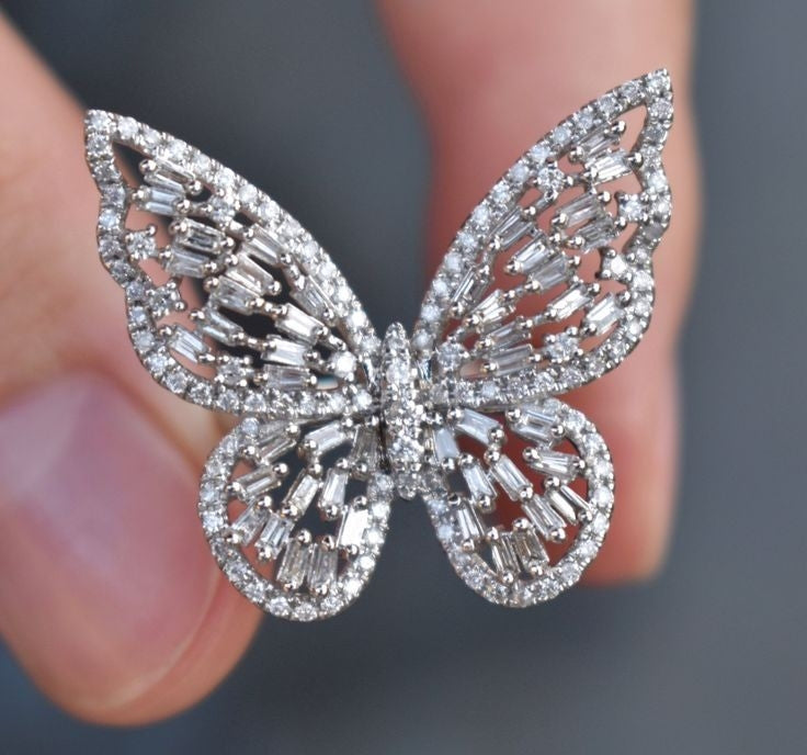 Big Butterfly Adjustable Ring