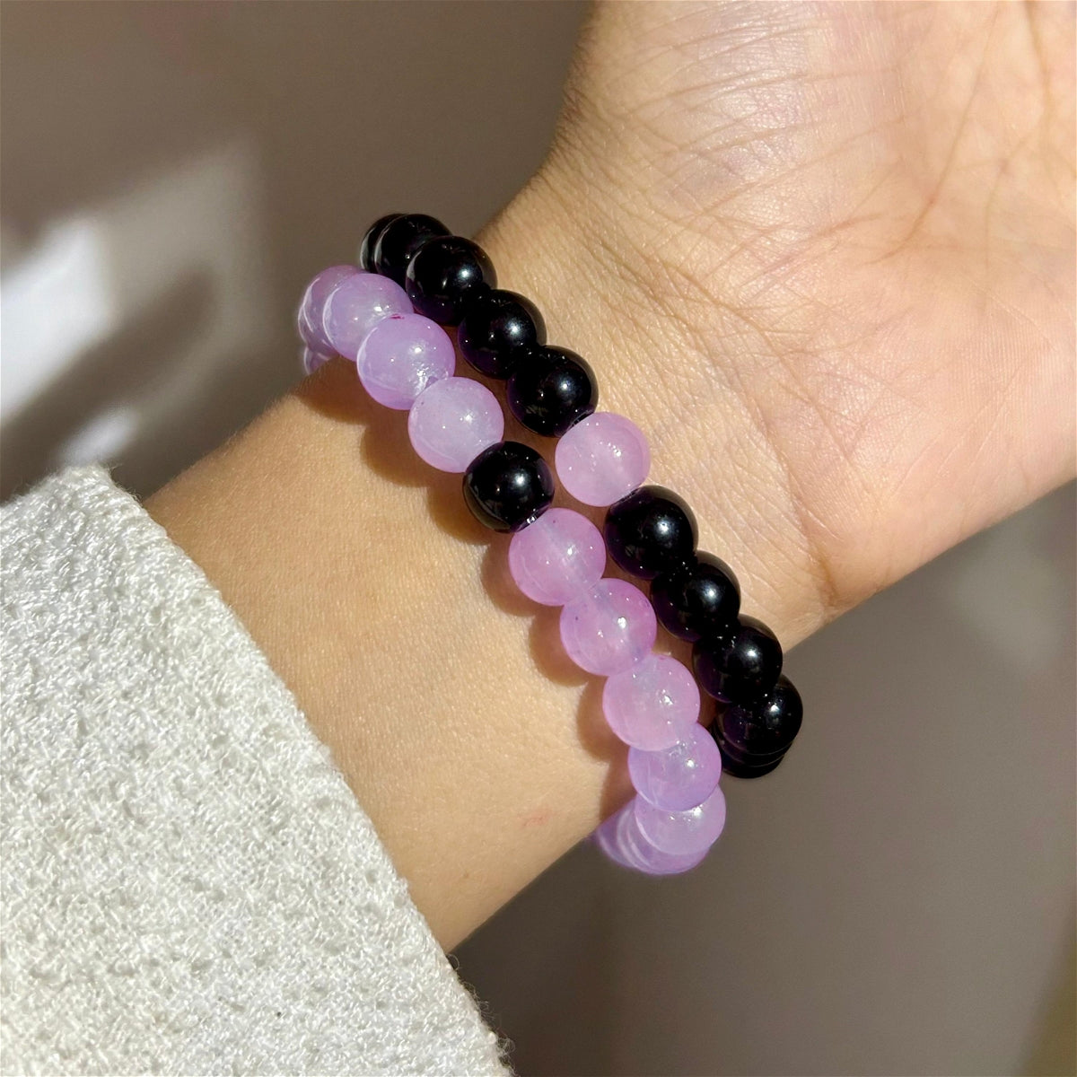 Amethyst Gemstone Purple Beaded Bracelet | by Stone River Jewelry – Blue  Stone River