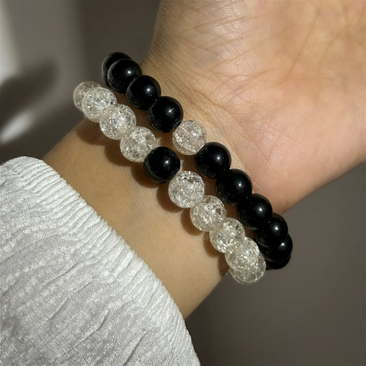 Crackle Beads Matching Bracelet (Pack Of 2)