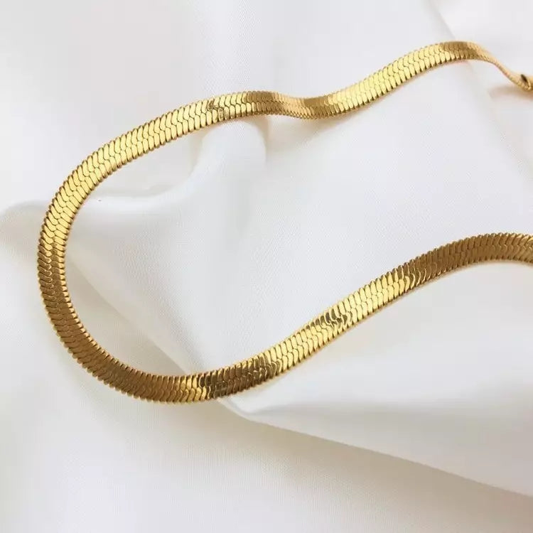 18k Gold Plated Slim Snake Chain